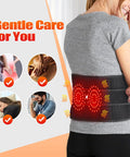 Flaremore Electric Heating Massage Pad For Back Xl Heated Waist Belt Wrap With 3 Fast Heating And Vibration Massage Modes Fsa Eligible 5000Mah Battery Operated Heat Pad For Back Waist Lumbar Abdomen