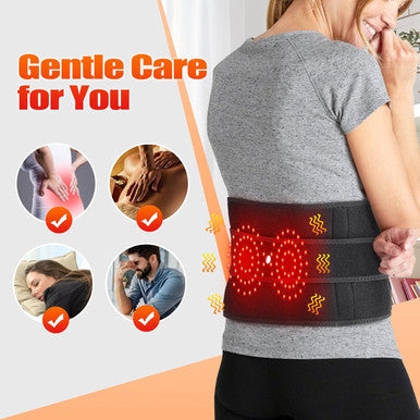 Flaremore Electric Heating Massage Pad For Back Xl Heated Waist Belt Wrap With 3 Fast Heating And Vibration Massage Modes Fsa Eligible 5000Mah Battery Operated Heat Pad For Back Waist Lumbar Abdomen
