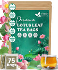 FreshDrinkUS, Premium 75 Mulberry Leaf Tea Bags, 100% Natural & Pure from Mulberry Leaves. Loose Leaf Herbal Tea. Made with Natural Material Tea Bags. No Sugar, No Caffeine, No Gluten, Vegan.