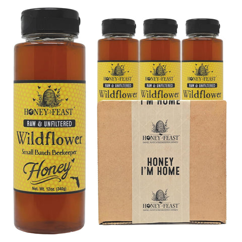 HONEY FEAST New Zealand Manuka Infused Honey with Propolis 12oz - Raw Manuka Honey, Patent Pending Formula, MGO182 Rating, Manuka Honey New Zealand