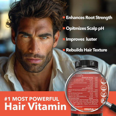 H5 Grow+ Hair Vitamin Supplement Biotin, Ayurvedic Herbs & 5 Nutrient Groups For Hair Growth, Density & Strength Best Hair Growth Supplement For Men And Women (Pack Of 1) (1 Pack)