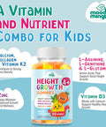 Height Growth Gummies Supplement - Kids Teens Height Increaser Maximizer Grow Taller Vitamins