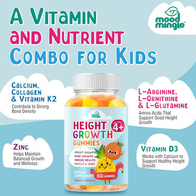 Height Growth Gummies Supplement - Kids Teens Height Increaser Maximizer Grow Taller Vitamins