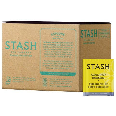 Stash Tea Peppermint Herbal Tea, Box of 100 Tea Bags | Cooling, brisk peppermint flavor with refreshing herbal notes, Non-GMO Project Verified and foil-sealed freshness