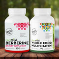Plantvital Bundle Berberine 500Mg-120 Capsules And Wholefood Multivitamins 180 Capsules -2Packs -Wellness Booster
