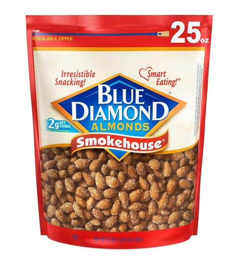Blue Diamond Almonds, Bold Wasabi & Soy Sauce Flavored Snack Nuts, Bulk Bag, Pantry Staple, GMO-Free, Great for Parties, Lunch, Events, Holiday, and Healthy Snacking, 25 Oz Resealable Bag (Pack of 1)