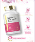 Women'S Cranberry Plus Probiotics | 120 Capsules | With 14 Probiotic Strains | Vegetarian, Non-Gmo, Gluten Free Supplement
