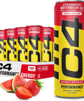 C4 Performance Energy Drink, Cherry Popsicle, Zero Sugar Carbonated Preworkout Energy, 200mg Caffeine with Beta Alanine, 16 Fl Oz (12 Pack)