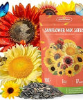 Sunflower Seeds for Planting | Giant Mammoth Sunflower Bulk Packet 3000+ Heirloom Seeds | High Germination, Open Pollinated Sunflower Seeds to Plant for Home Garden, Outdoors & Attracts Pollinators