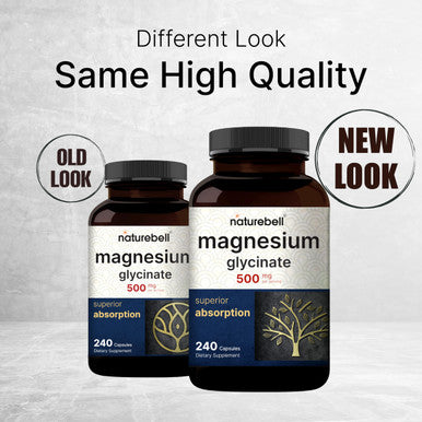 NatureBell Magnesium Glycinate Capsules 500mg | 240 Capsules