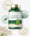 Carlyle Plant Enzymes With Protease, Papain, Lactase And Bromelain | 250 Capsules | Multi Enzyme Blend | Non-Gmo & Gluten Free
