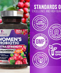 Nature'S Nutrition Probiotics for Women with Prebiotics - Women's Probiotics 90 Billion CFU 16 Strains for Digestive Health Vaginal Probiotic PH & Immune Support for Women D-Mannose with Cranberry - 120 Capsules