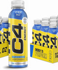C4 Energy Non-Carbonated Zero Sugar Energy Drink, Pre Workout Drink + Beta Alanine, Fruit Punch, 12 Fl Oz (Pack of 12)
