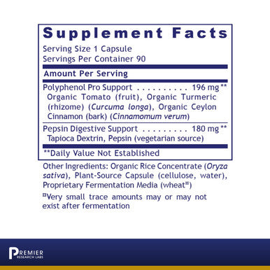 Premier Research Labs Hcl Activator - For Digestion & Digestive Aid - Vegetarian-Source Pepsin - With Tomato, Turmeric & Cinnamon