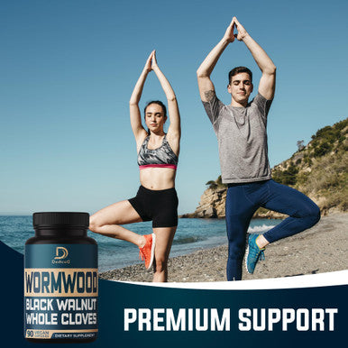 Dedicad Wormwood Extract 8050Mg Per Serving - 3 Month Supply - 90 Capsules - 12 Herbs Blended Black Walnut Hulls, Clove & More