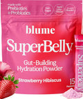 Blume SuperBelly Mango Passion Fruit Gut Health + Hydration 15 Sticks Sugar Free Daily Probiotics Prebiotic Fiber Vit C and Electrolytes Powder Packets