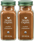 Simply Organic Ceylon Ground Cinnamon, 2.08 Ounce 3 Pack, Non-GMO Organic Cinnamon Powder, Vegan