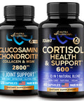 NUTRAHARMONY Glucosamine Chondroitin Capsules & Cortisol Support Complex