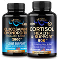 NUTRAHARMONY Glucosamine Chondroitin Capsules & Cortisol Support Complex
