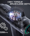 Fusion Black Pro Deep Tissue Massage Gun For Athletes - Percussion Massager For Pain Relief, Muscle Therapy And Relaxation