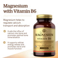 Solgar Magnesium With Vitamin B6 250 Tablets - Promote Healthy Bone Mineralization Support Nerve & Muscle Function Energy Metabolism - Non-Gmo Vegan Gluten Free Dairy Free Kosher 83 Servings
