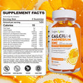 Calcium Magnesium Zinc Gummies For Adult: 1200Mg Calcium Citrate With Vitamin D3 K3 - Natural Organic Sugar High Absorption Supplement For Women Men Kids(60Count)