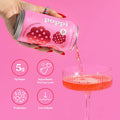 Poppi Sparkling Prebiotic Soda Beverage with Apple Cider Vinegar Seltzer Water and Fruit Juice Raspberry Rose Flavor 12 oz Pack of 12