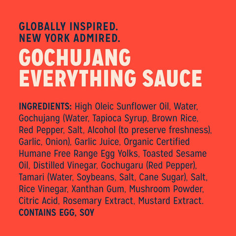 Sir Kensington's Everything Sauce Gochujang Sauce Dressing Dip and Drizzle Keto Diet Certified Dairy Free Gluten Free Non-GMO Project Verified Shelf-Stable 8.3 oz