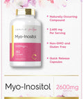 Carlyle Myo-Inositol 2600mg | 180 Capsules | Extra Strength Supplement | Non-GMO Gluten