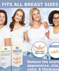 Breast Augmentation Post Surgery Supplies- Silicone Scar Sheets For Breast Surgical Scars-Breast Reduction Recovery Supplies After Surgery Needs- Comfortable Under Post Op Bra