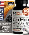 Atlantic Naturals Sea Moss Capsules With Moringa Ashwagandha Black Seed Oil Ginger & Ginseng â€“ Atlantic Sea Moss Supplements For Men And Women â€“ For Daily Energy & Wellness Blend â€“ 120 Count