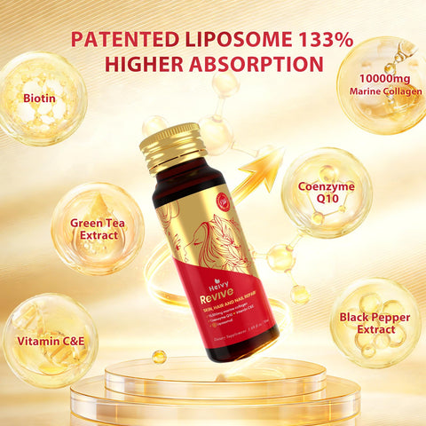 Heivy Marine Liquid Collagen For Women 10000Mg 133 Higher Absorption Coq10 Biotin Vitamins Usa Gmp 3Rd Party Tested Non-Gmo Gluten Free 50Ml 10 Bottles