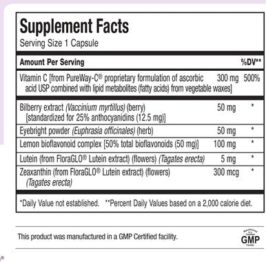 Maxi Health Bilberry Supreme With Eyebright And Lutein Eye Support Formula 120 Count