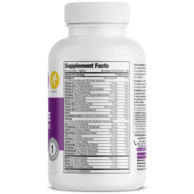 Bronson ONE Daily Womens Complete Multivitamin Multimineral Once-Daily Multi for Active Women, 180 Tablets
