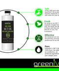 Greenive - Mct Oil - 100% Pure Medium Chain Triglycerides - (16 Ounce)