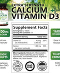 Calcium 1200 Mg With Vitamin D3, Calcium Supplement Vitamins, Supports Bone Strength, Teeth & Immune System, Calcium Supplements For Women & Men, Nature'S Absorbable Calcium Carbonate - 60 Tablets
