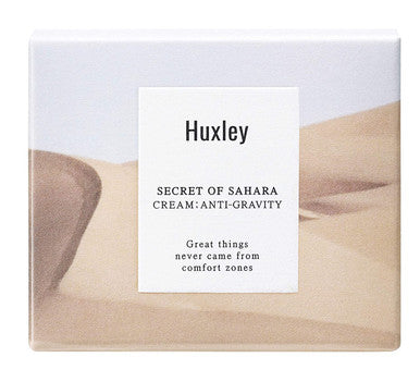 Huxley Secret of Sahara Cream Antigravity 1.69 fl. oz. Korean Antiaging Facial Cream Vitamin E F K Prickly Pear Cactus Oil and Lecithin for Improved Skin Elasticity