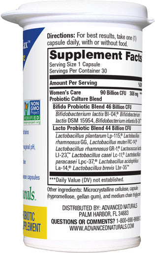 Advanced Naturals Ultimate FloraMax Total Woman Care 90 Billion