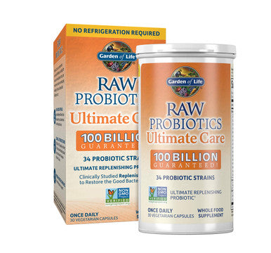 Garden of Life Raw Probiotics For Women And Men Ultimate Care 100 Billion Cfu B12 - Vitamin Code Raw - 30 Capsules 1 000Mcg