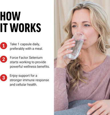 Force Factor Selenium Immune Support Supplement Selenium 200mcg Capsules to Support Immune Defense Immunity Supplement Vegan Non-GMO 120 Capsules