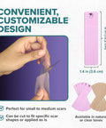 Epiderm Silicone Gel Scar Strips - Premium-Grade Silicone Scar Tape For Optimal Scar Care-Versatile, Flexible & Reusable - Ideal For C-Section, Tummy Tuck & Cardiac Surgery Scars - 1.4"X6", Clear