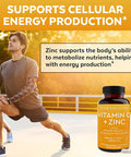 Vitamin C with Zinc (250 Veggie Capsules) - Vitamin C 1000mg and Zinc 20mg with Citrus Bioflavonoids and Rose Hips, Immune Support Supplement and Powerful Antioxidant