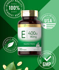 Carlyle Vitamin E Softgel Capsules 400 Iu | 180Mg | 300 Count | Non-Gmo And Gluten Free Formula