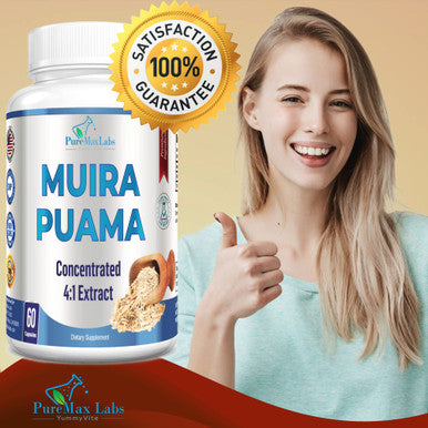 YUMMYVITE Muira Puama Capsules - Concentrated 4:1 Extract, Equivalent To 2200Mg Per Capsule, 60 Capsules