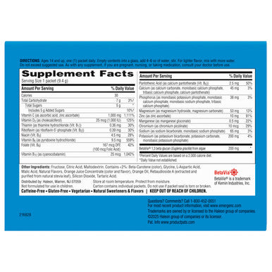 Emergen-C Immune+ Triple Action Immune Support Powder BetaVia (R) 1000mg Vitamin C B Vitamins Vitamin D and Antioxidants, Super Orange ÃƒÂ¢Ã¢â€šÂ¬Ã¢â‚¬Å“ 50 Count
