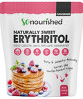 So Nourished Powdered Erythritol Sweetener - 1:1 Sugar Substitute, Keto - 0 Calorie, 0 Net Carb, Non-GMO (2.5 lbs / 40 oz)
