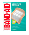 Band-Aid Brand Skin-Flex Adhesive Bandages For First Aid And Wound Care Of Minor Cuts And Scrapes & Burns, Flexible Sterile Bandages For Fingers & Knees, Extra Large, All One Size, 7 Ct