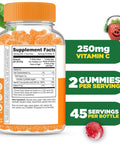Lifeable Kids Vitamin C Gummies 250Mg Great Tasting Vit C Vegan Gmo-Vitamin C Chewable For Immune Support 90 Gummies