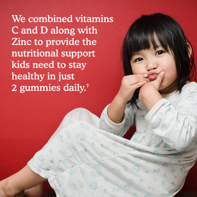 Garden of Life Kids Immune Support Gummies With Vitamin C D As D3 & Zinc For 3-In-1 Daily Children S Immunity Organic Non-Gmo Gluten-Free Vegetarian Sugar Free Cherry Flavor 30 Day Supply