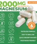 Forest Leaf Magnesium L-Threonate Magtein Capsules 2000mg 90 Veg Caps